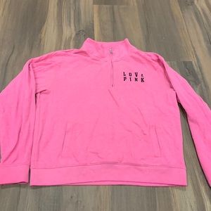 PINK 3/4 zip sweater